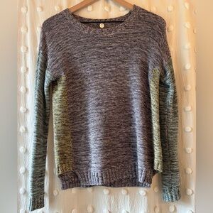 Margaret O'Leary Color Block Crew Neck Sweater | 100% Cotton